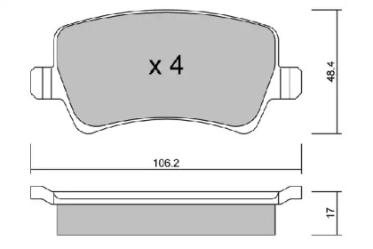 Комплект тормозных колодок (AISIN: BPFO-2002)